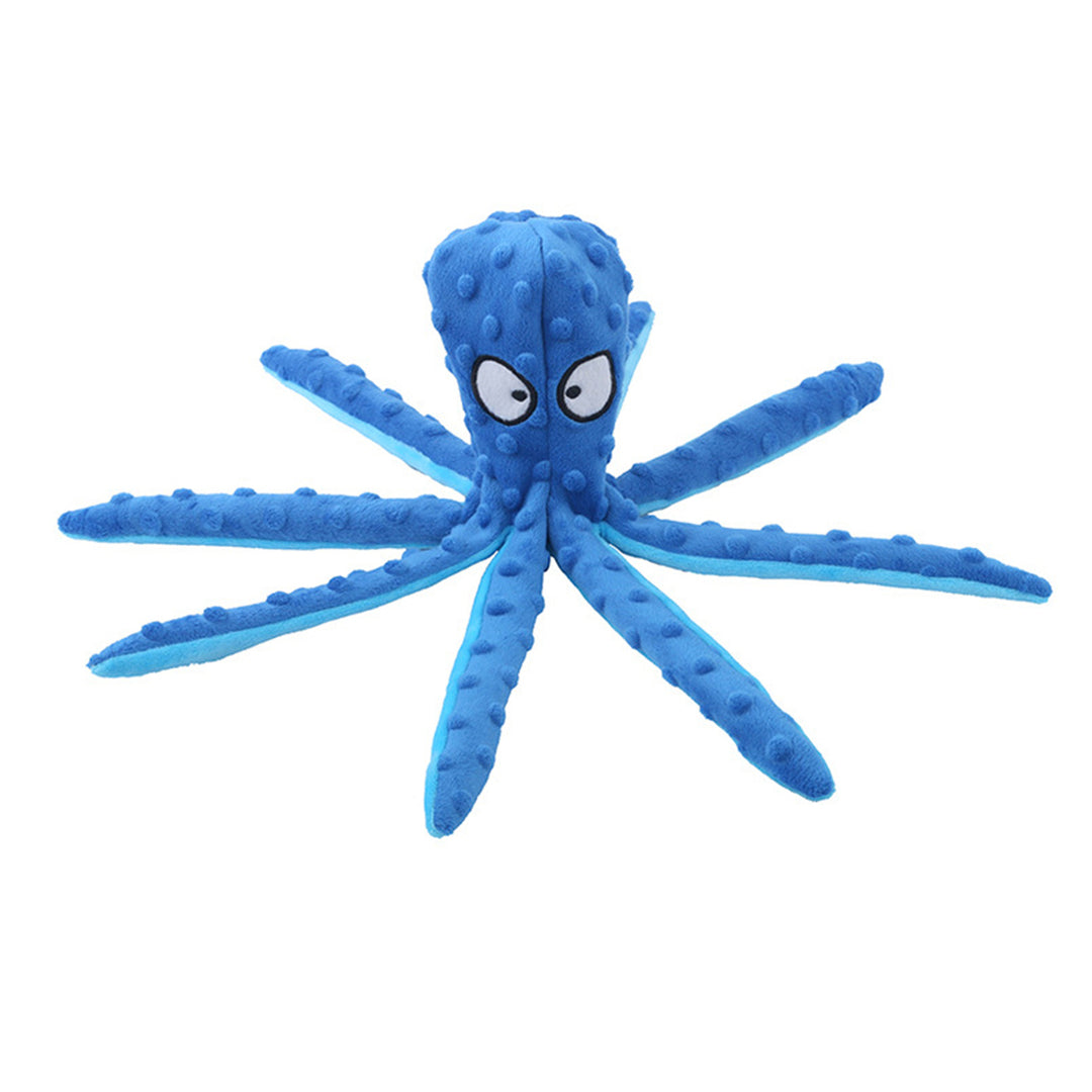 Dog Toy Bite Resistant Plush Safe Octopus Puppy Toy for Home Image 9