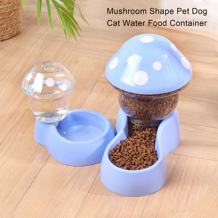 1 Set Cat Water Feeder Auto Replenishment Large Capacity Mushroom Shape Pet Dog Cat Water Food Container Pet Supplies Image 8