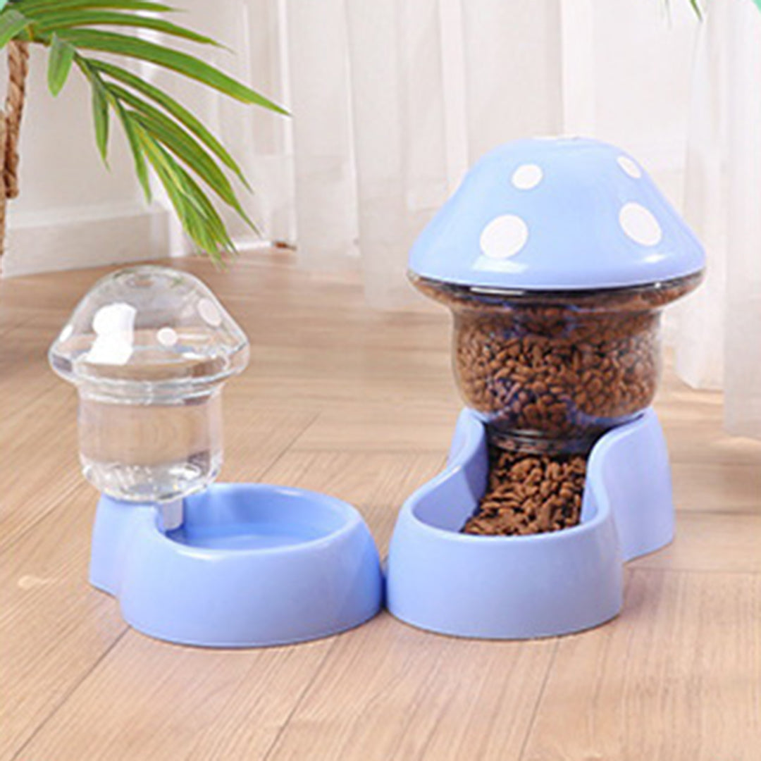 1 Set Cat Water Feeder Auto Replenishment Large Capacity Mushroom Shape Pet Dog Cat Water Food Container Pet Supplies Image 10