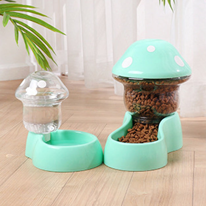 1 Set Cat Water Feeder Auto Replenishment Large Capacity Mushroom Shape Pet Dog Cat Water Food Container Pet Supplies Image 11