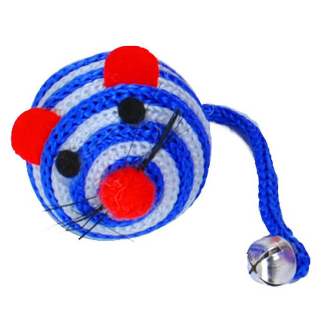 Ball Toy Cartoon Stripe Pet Supplies Nylon Rope Round Ball Mouse Long Tail Toy for Cat Image 9