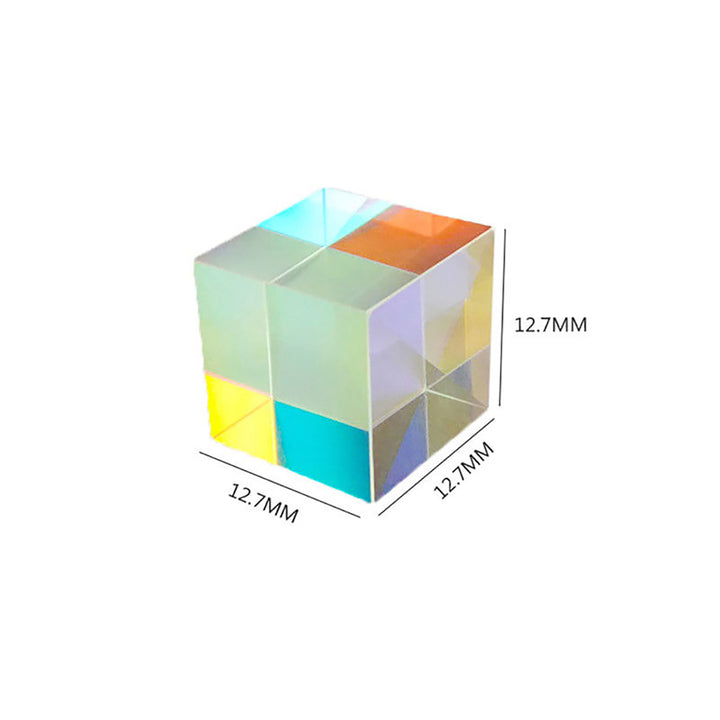 Six Sides Polishing Compact Glass Cube Prism X-cube Prism Physic Teaching Tool Image 6