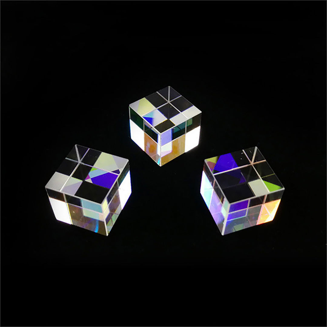 Six Sides Polishing Compact Glass Cube Prism X-cube Prism Physic Teaching Tool Image 8