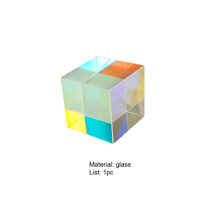 Six Sides Polishing Compact Glass Cube Prism X-cube Prism Physic Teaching Tool Image 11