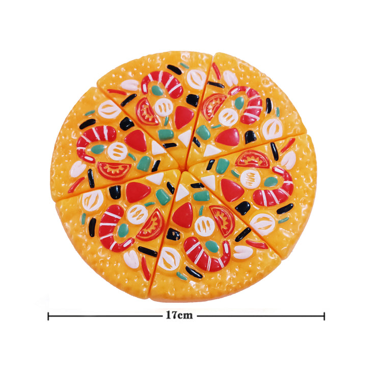 Pretend Play Toy Pizza Shape Smooth Surface Exercise Social Skills Food Cutting Toys Basic Skills Development for Image 11