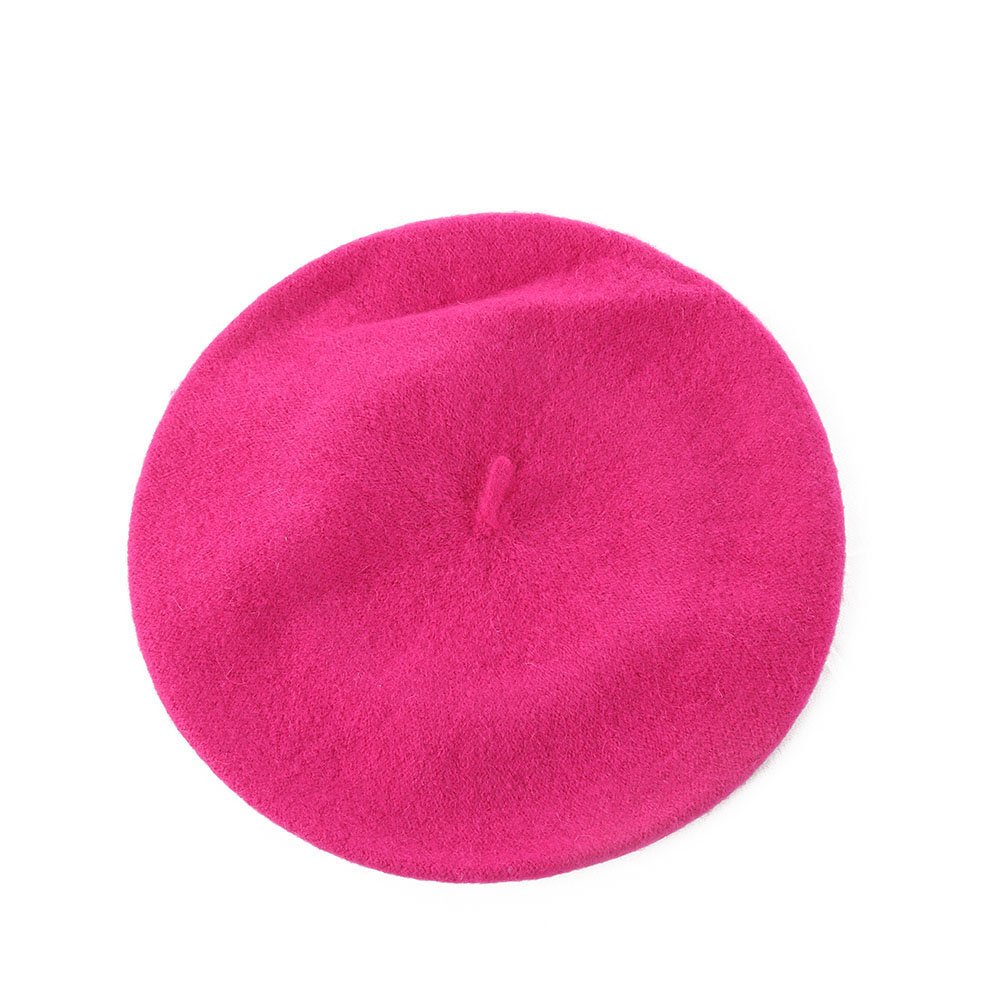 Women Girl Solid Color Warm Winter Beret French Artist Beanie Hat Ski Cap Image 1