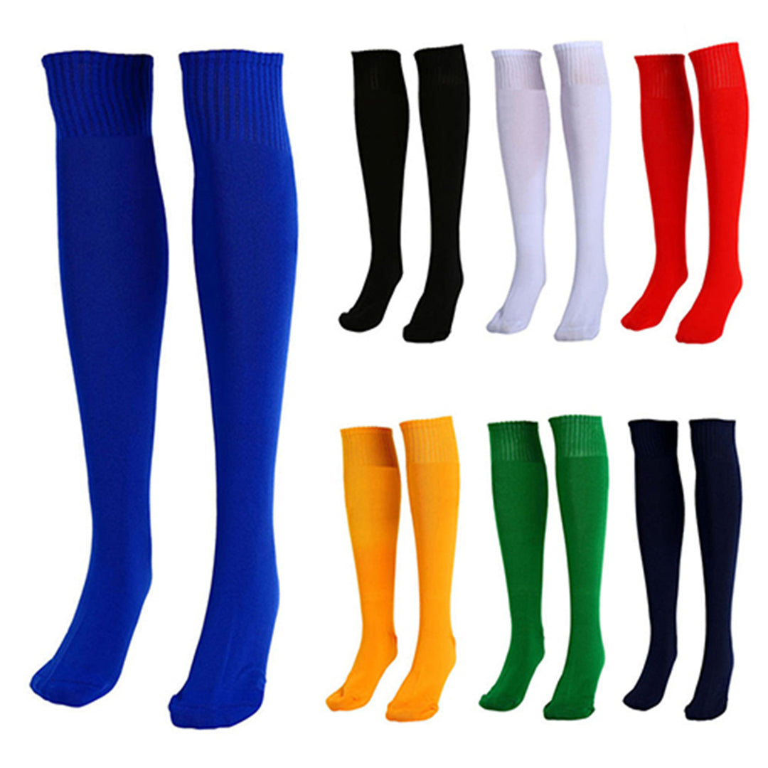 1 Pair Sports Socks Solid Color Anti-slide Spandex Anti-slide Knee Socks for Sports Image 1