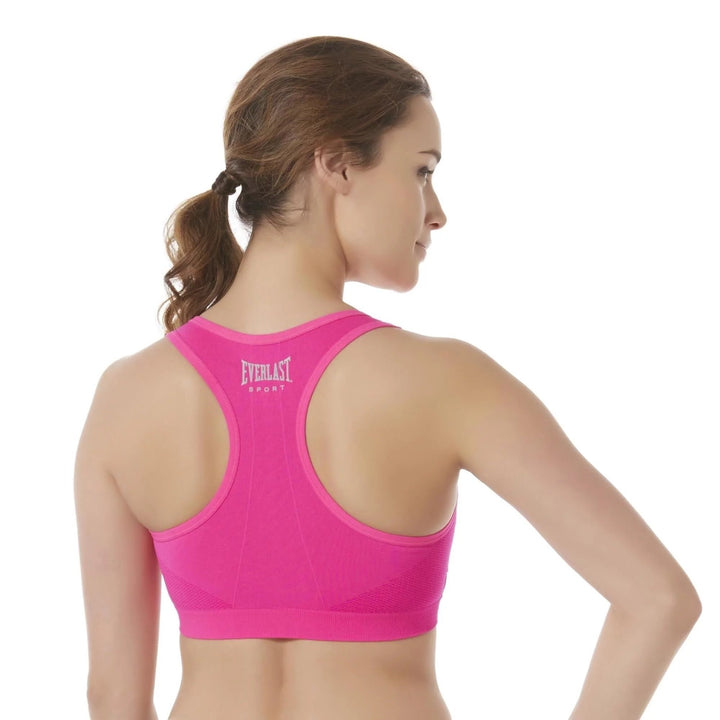 Everlast Womens Padded Sports Bra Racerback Moister-Wicking Nylon Spandex Image 2