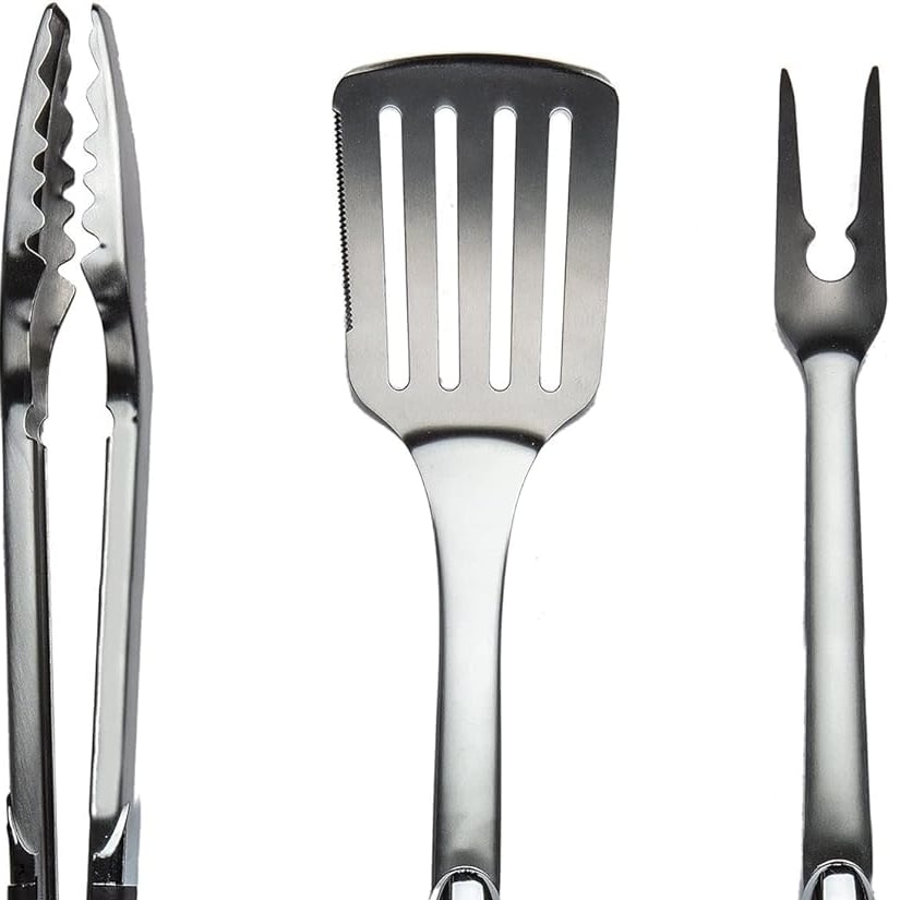 3-Piece Stainless Steel Barbecue Tool Set Image 3