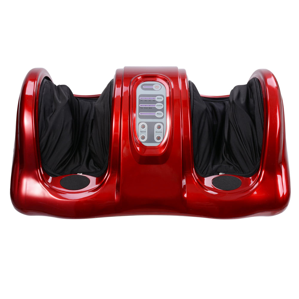 Shiatsu Foot Massager Kneading Rolling Leg Calf Ankle Switchable Red Machine Remote Image 2