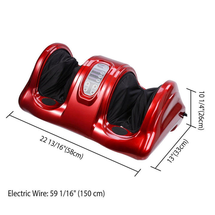 Shiatsu Foot Massager Kneading Rolling Leg Calf Ankle Switchable Red Machine Remote Image 4