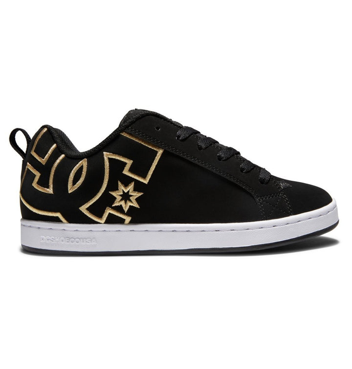 DC Shoes Womens Court Graffik Shoes Black/Gold - 300678-201 BLACK/GOLD Image 1