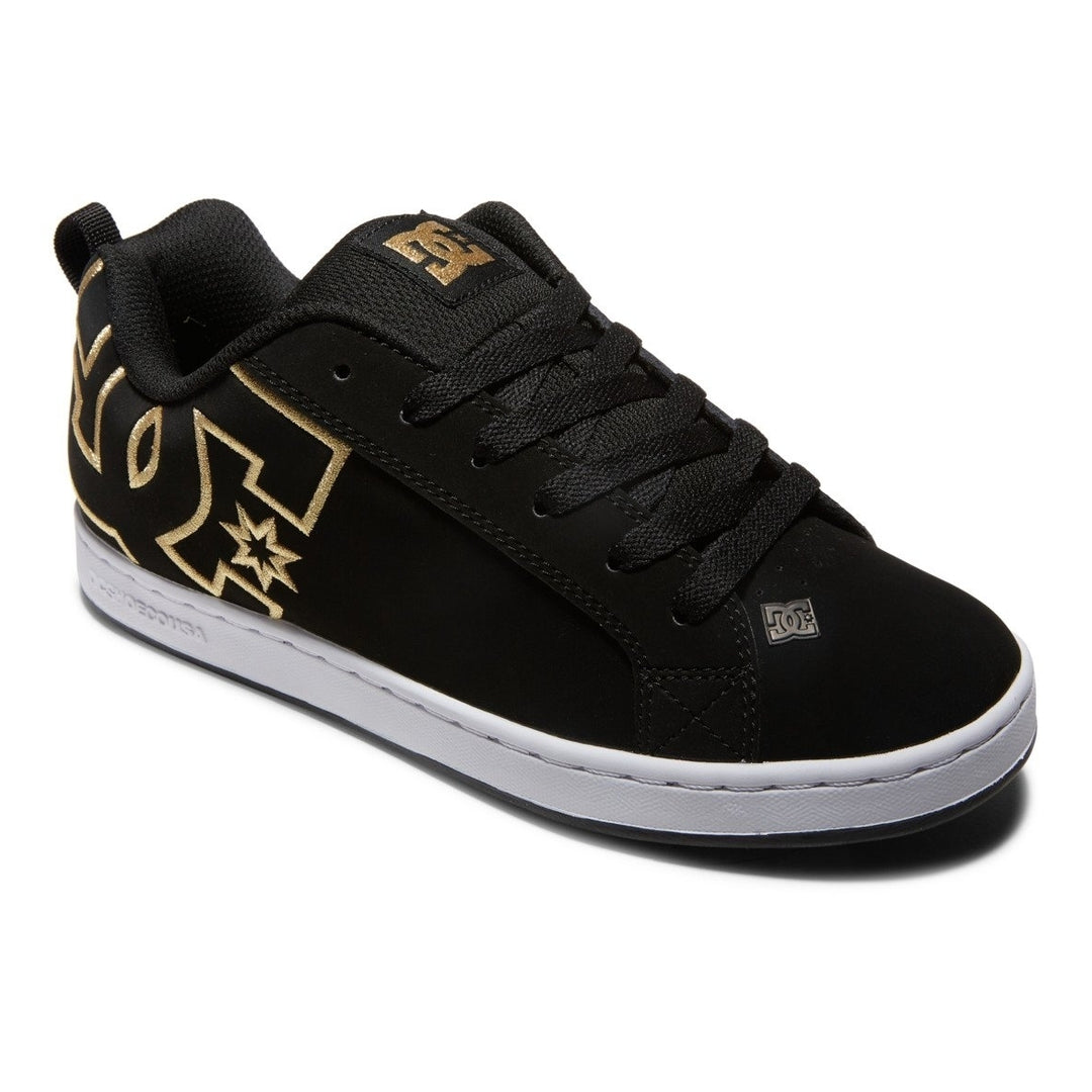 DC Shoes Womens Court Graffik Shoes Black/Gold - 300678-201 BLACK/GOLD Image 2