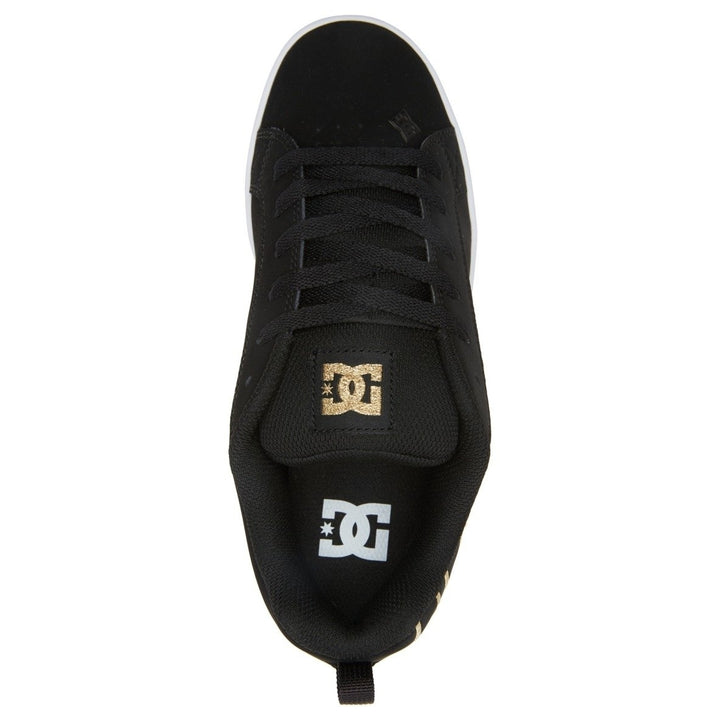 DC Shoes Womens Court Graffik Shoes Black/Gold - 300678-201 BLACK/GOLD Image 4