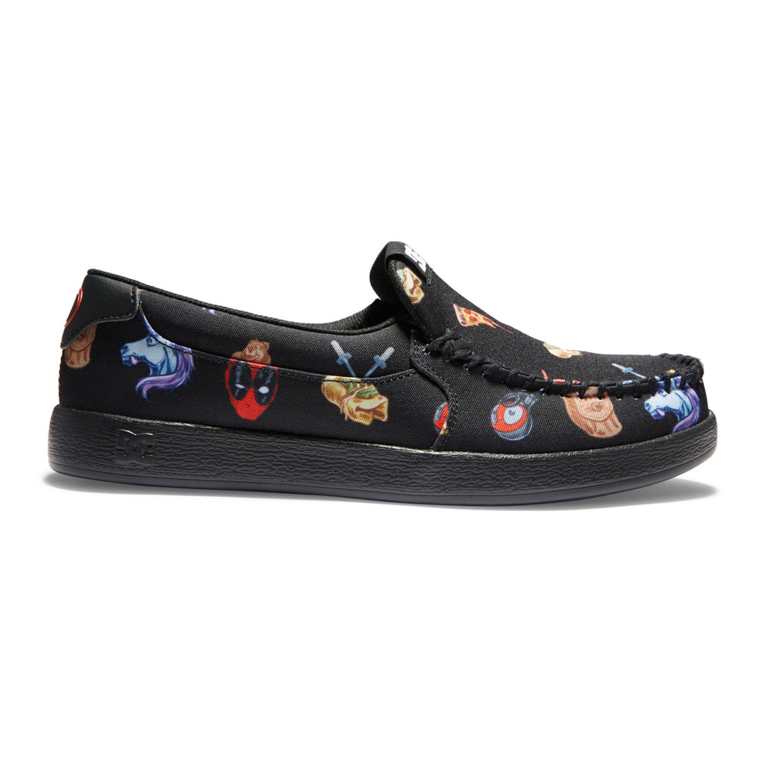 DC Shoes Mens Deadpool Villain 2 Slip-On Shoes Black/Print - ADYS100752-BKN BLACK/PRINT Image 1