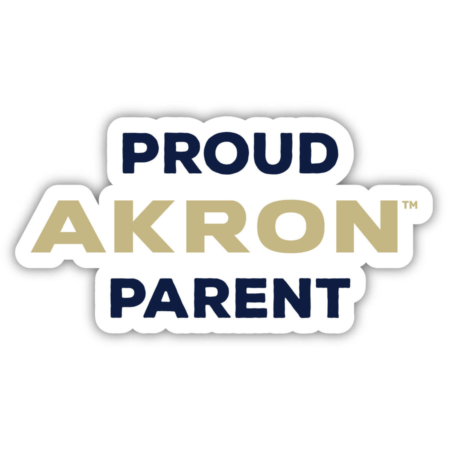 Akron Zips 4-Inch Proud Parent NCAA Vinyl Sticker - Durable School Spirit Decal Image 1