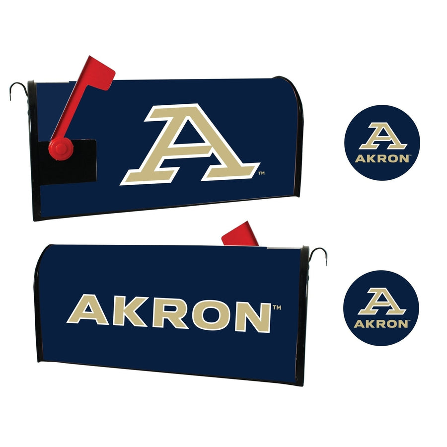 Akron Zips NCAA Officially Licensed Mailbox Cover and Sticker Set Officially Licensed Collegiate Product Image 1