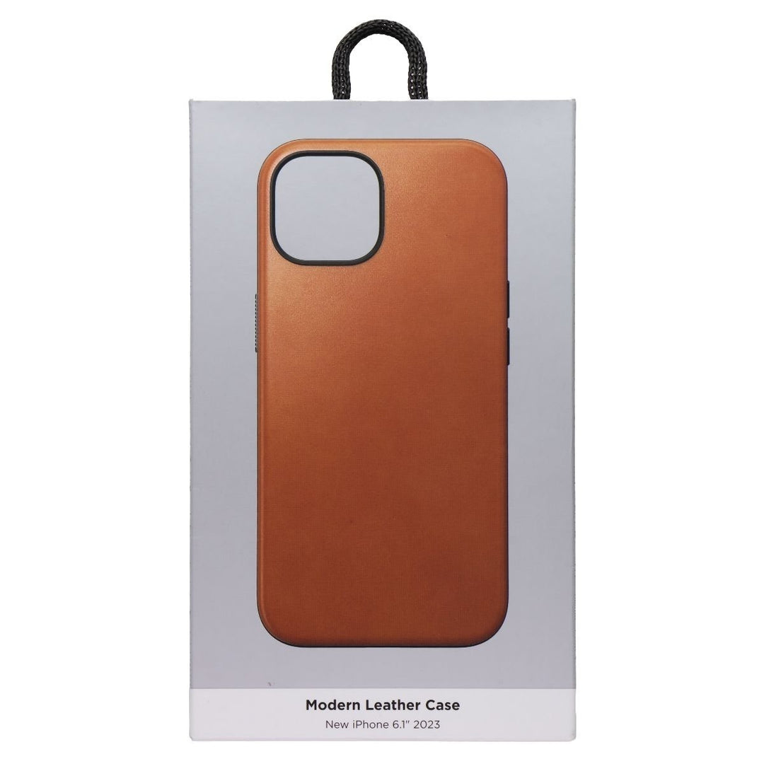 Nomad Modern Leather Case for MagSafe for Apple iPhone 15 - English Tan Image 1