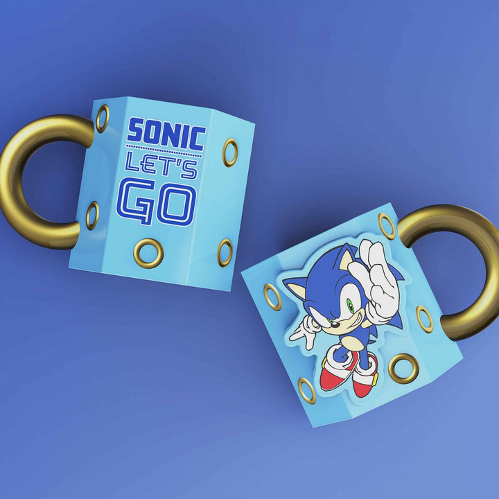 Sonic The Hedgehog Rings 16oz Sculpted Ceramic Mug Image 4