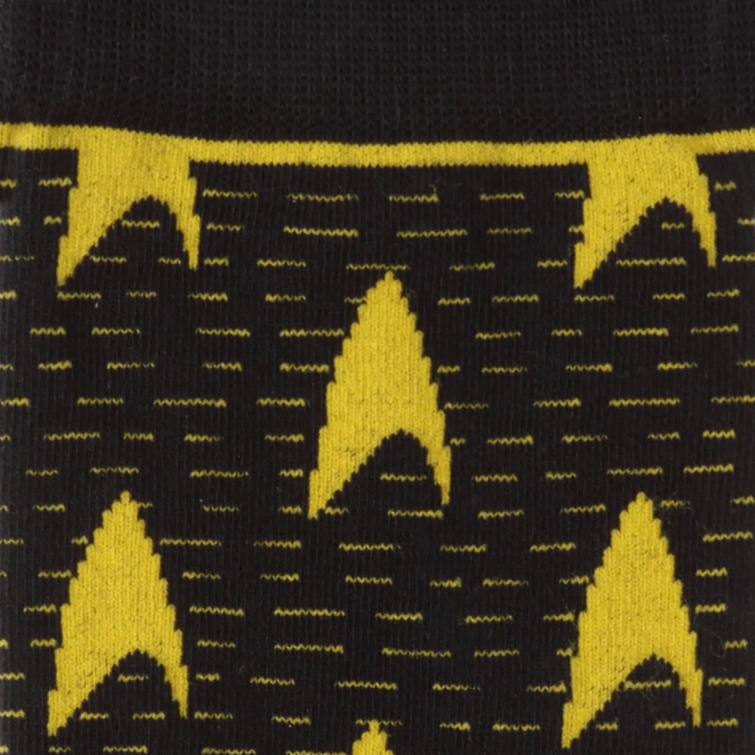 Star Trek Yellow Delta Shield Dress Socks Image 3