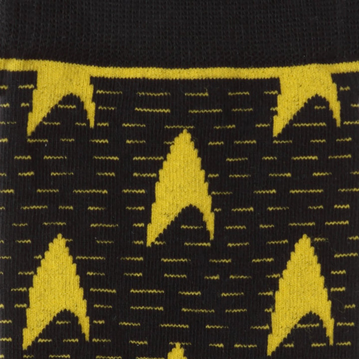 Star Trek Yellow Delta Shield Dress Socks Image 3