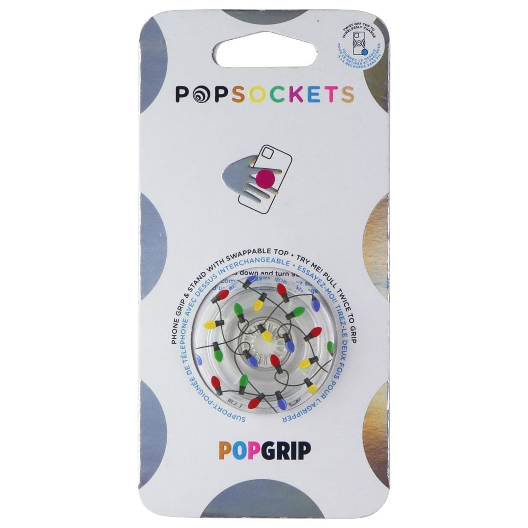 PopSockets PopGip Swappable Grip and Stand - Christmas Lights Image 2