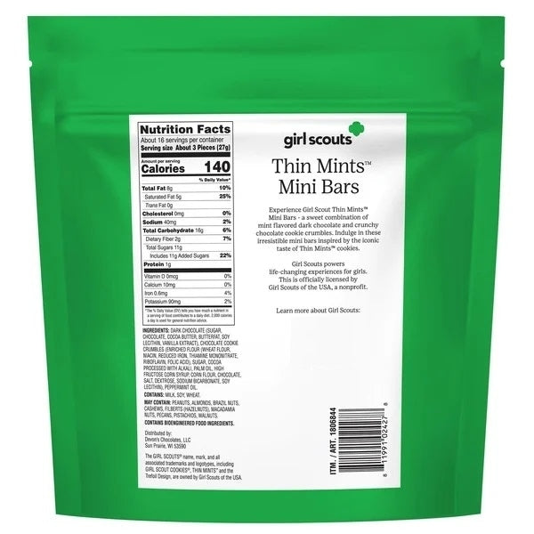 Girls Scouts Thin Mints Mini Bars15 Ounce Image 2