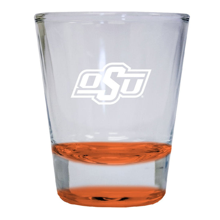 Oklahoma State Cowboys 2 oz Engraved Shot Glass Round Officially Licensed Collegiate Product Image 3