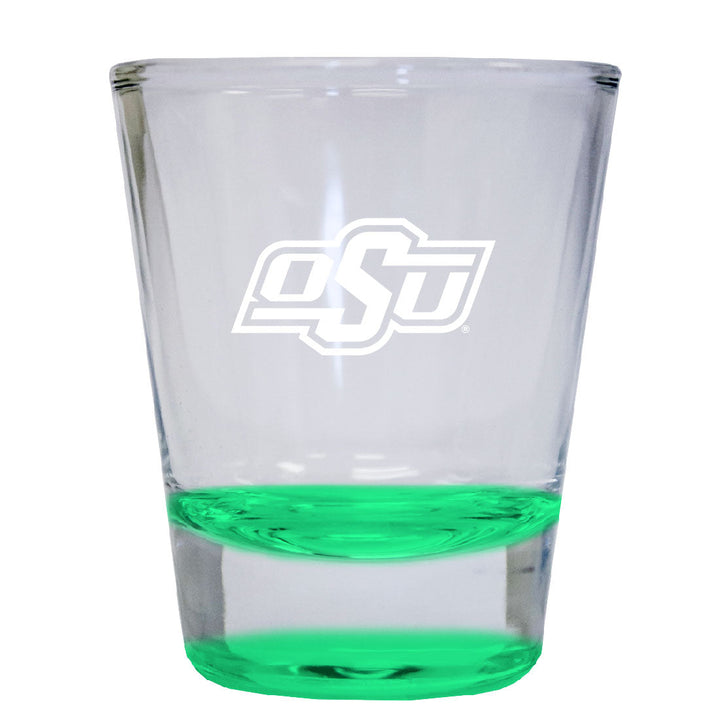 Oklahoma State Cowboys 2 oz Engraved Shot Glass Round Officially Licensed Collegiate Product Image 4