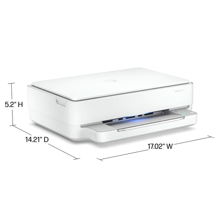 HP Envy 6055e Wireless Inkjet Multifunction Printer-Color-Copier/Scanner White- Image 2