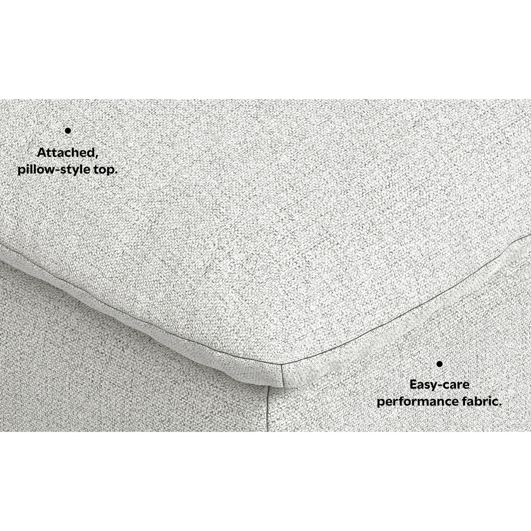 Jasmine Ottoman Modular Sofa Stain-Repellent Performance Fabric Living Room Seat Image 4