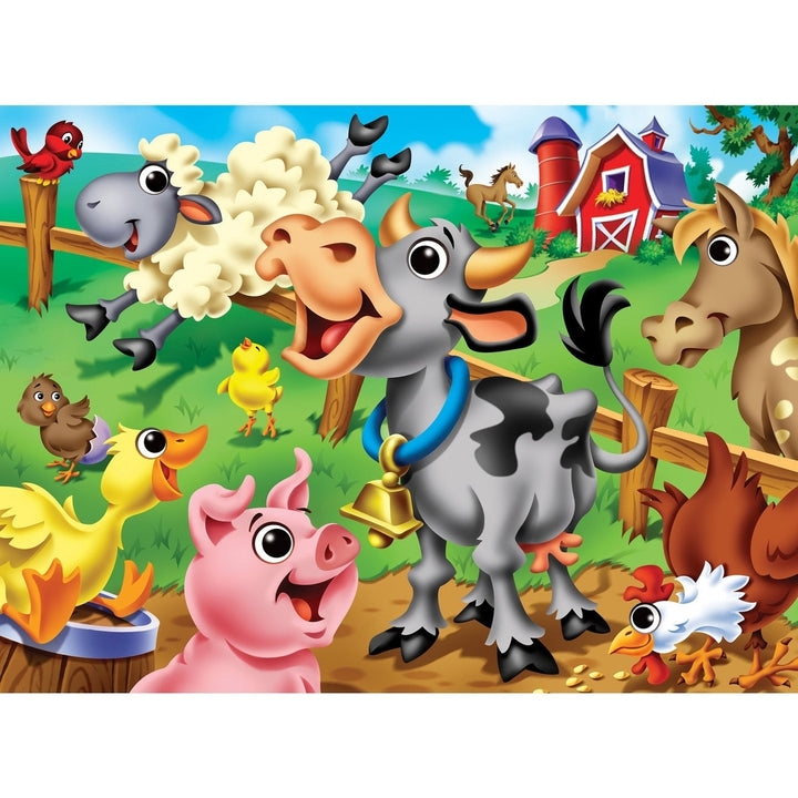 Googly Eyes Farm Animals Puzzle 48 Piece 19x14 Durable Kids Jigsaw Fun Image 2