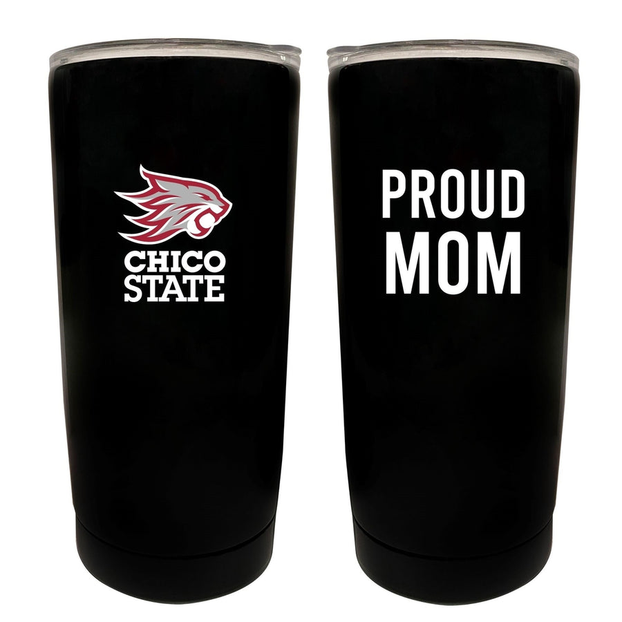 California State University NCAA Insulated Tumbler - 16oz Stainless Steel Travel Mug Proud Mom Design Black Image 1