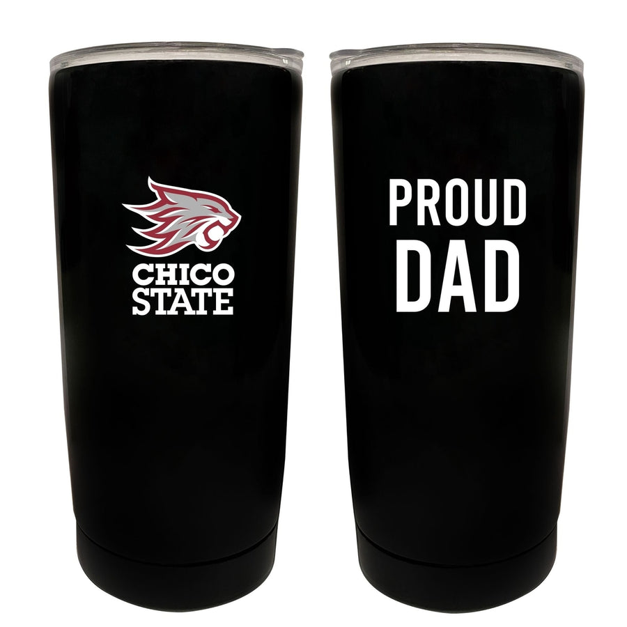 California State University NCAA Insulated Tumbler - 16oz Stainless Steel Travel Mug Proud Dad Design Black Image 1