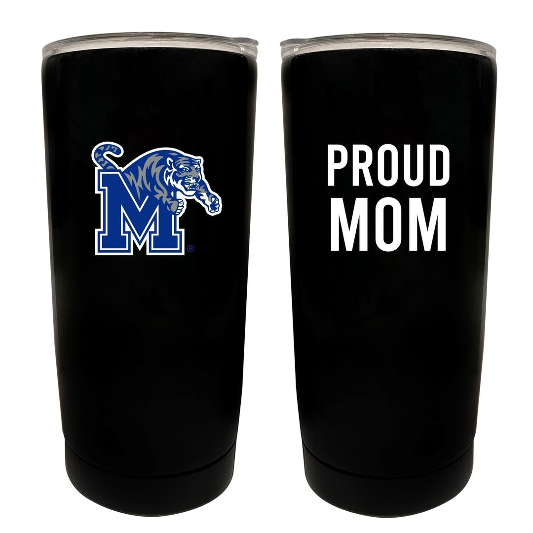 Memphis Tigers NCAA Insulated Tumbler - 16oz Stainless Steel Travel Mug Proud Mom Design Black Image 1