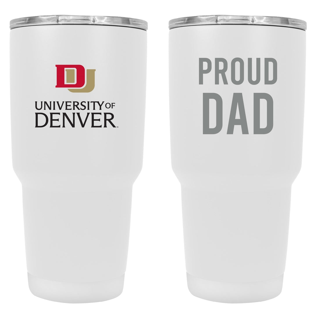 University of Denver Pioneers Proud Dad 24 oz Insulated Stainless Steel Tumbler Image 2