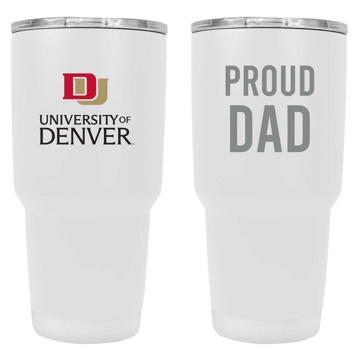 University of Denver Pioneers Proud Dad 24 oz Insulated Stainless Steel Tumbler Image 2