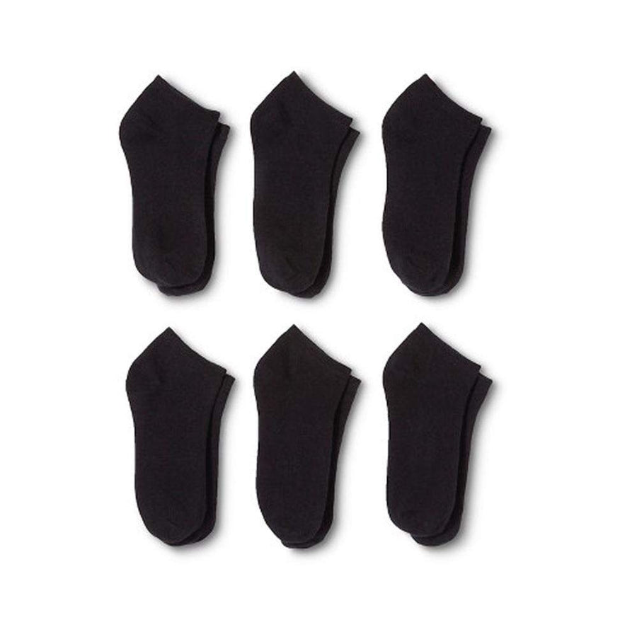 Women Low Cut Ankle Socks Bulk Packs Black and White Size 6-8 Cotton Blend Image 1