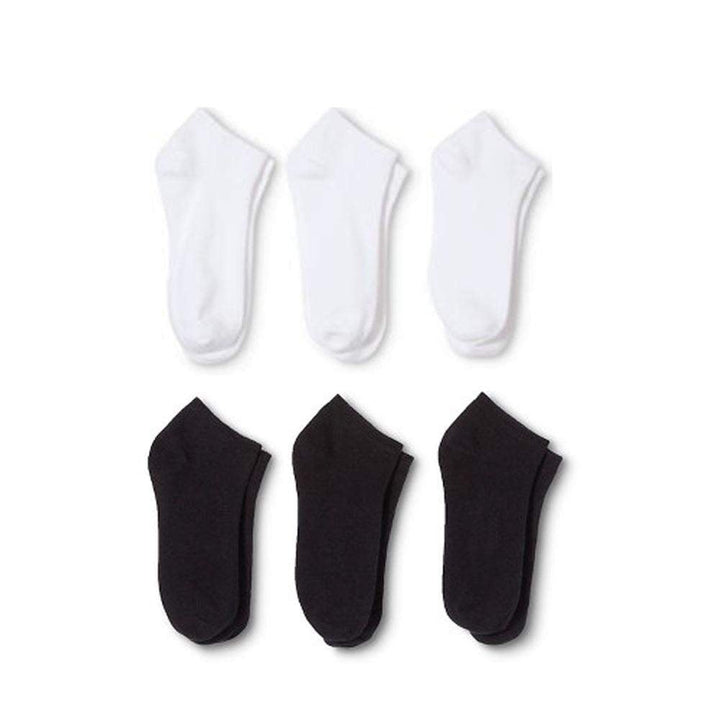 Women Low Cut Ankle Socks Bulk Packs Black and White Size 6-8 Cotton Blend Image 1