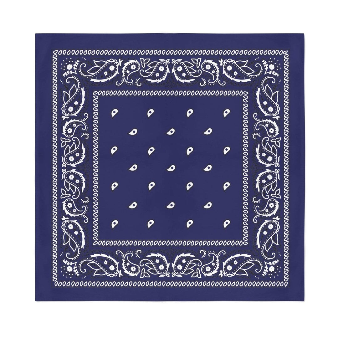 X-Large Paisley Cotton Bandanas 8 Pack 27x27 inches Double Sided Printed Image 1