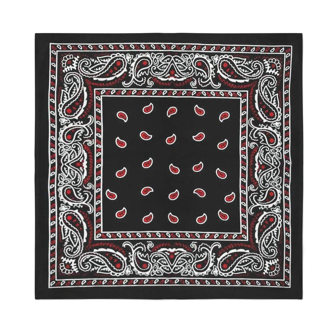 X-Large Paisley Cotton Bandanas 8 Pack 27x27 inches Double Sided Printed Image 1