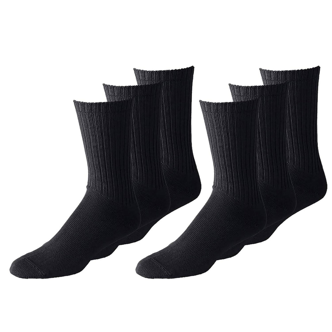 84 Pairs Mens Athletic Crew Socks Crew Cut Bulk Lot Any Shoe Size Black White Grey Image 1