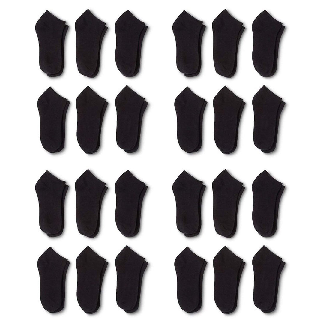 PriceMeNow 84 Pairs Mens Low Cut Socks Polyester Bulk Lot Black White Image 1