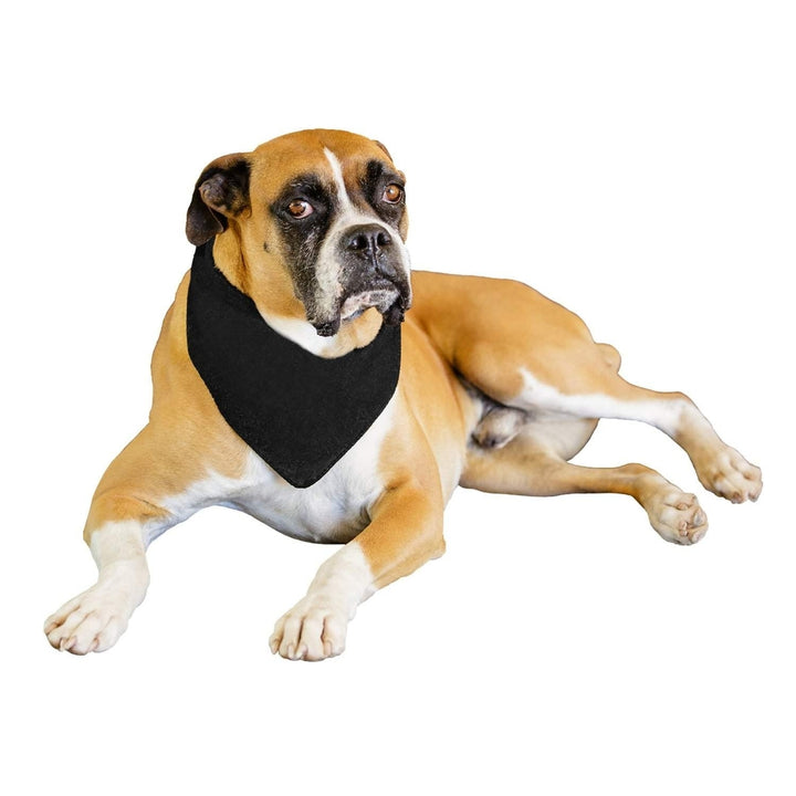 9 Pack Extra Large Solid Polyester Dog Neckerchief Triangle Bibs Bandanas Image 1