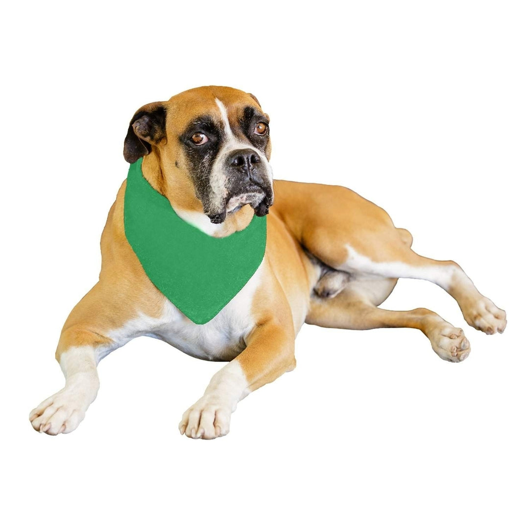 9 Pack Extra Large Solid Polyester Dog Neckerchief Triangle Bibs Bandanas Image 6