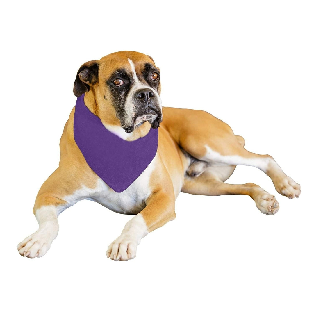 9 Pack Extra Large Solid Polyester Dog Neckerchief Triangle Bibs Bandanas Image 7