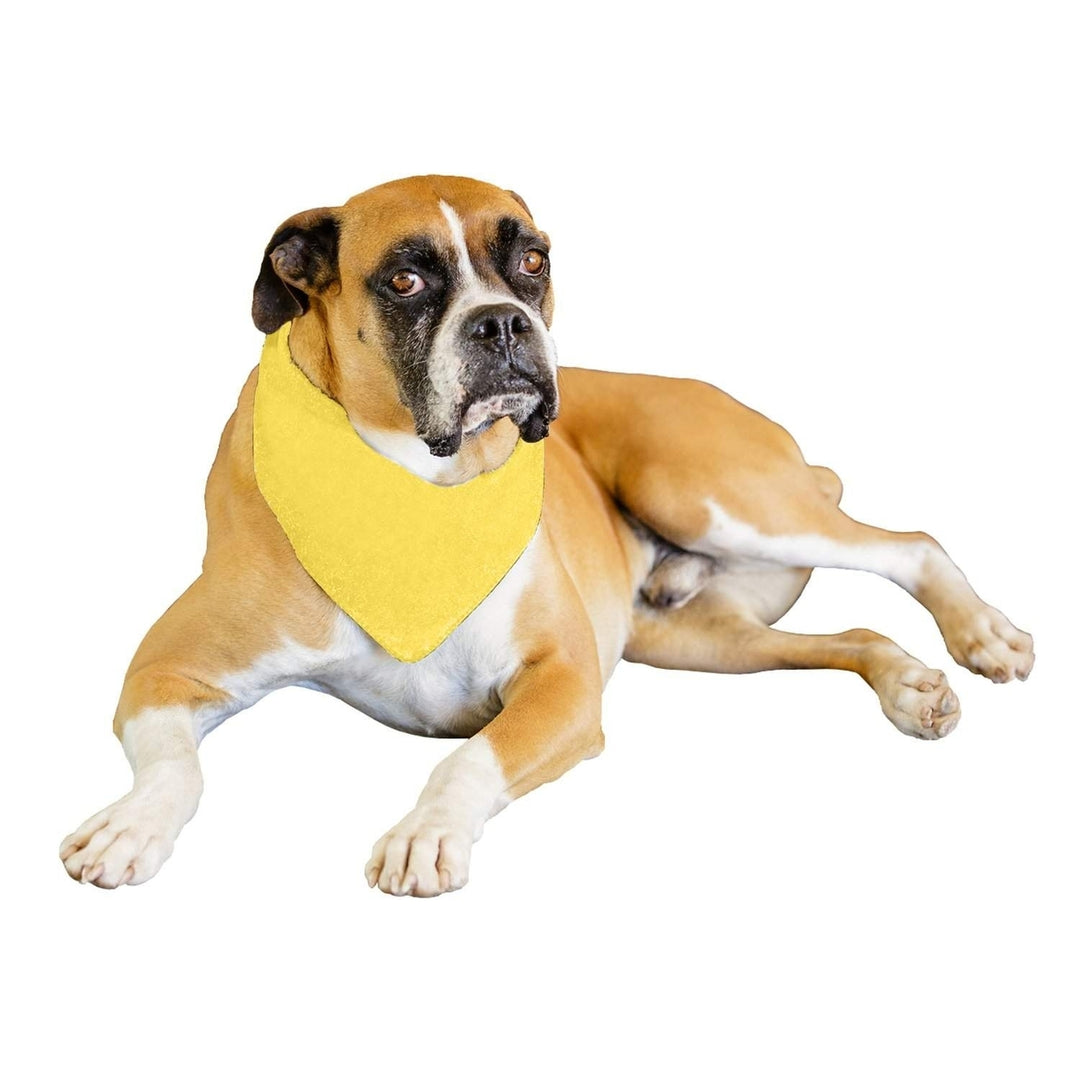 9 Pack Extra Large Solid Polyester Dog Neckerchief Triangle Bibs Bandanas Image 9