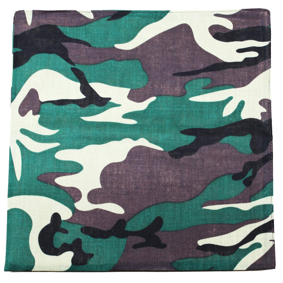 Daily Basic Camouflage Bandana Cotton - 22 inches - Bulk Wholesale Packs Image 1