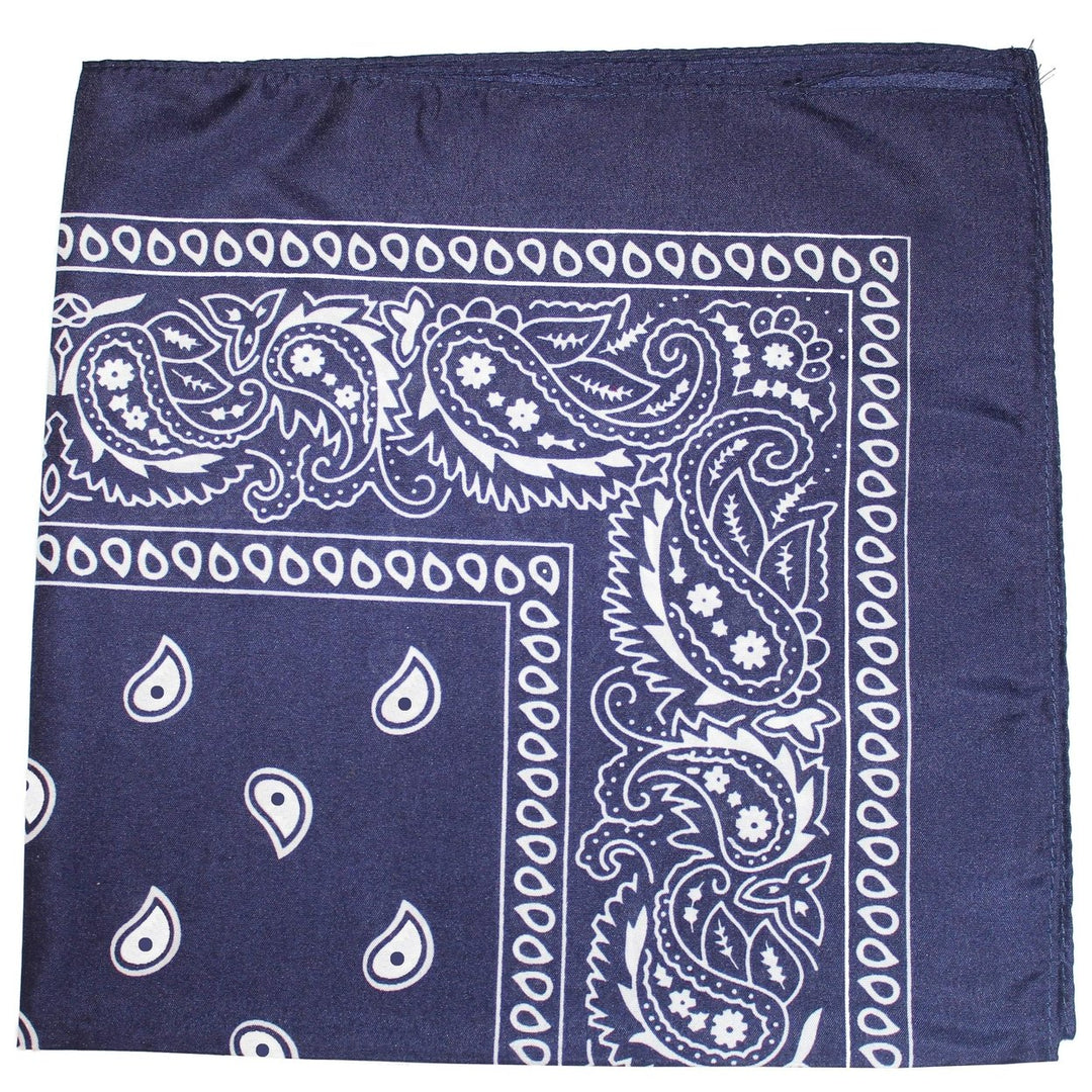 X-Large Paisley Bandana 27x27 inches 100% Cotton Unisex Soft Breathable Fashion Image 1