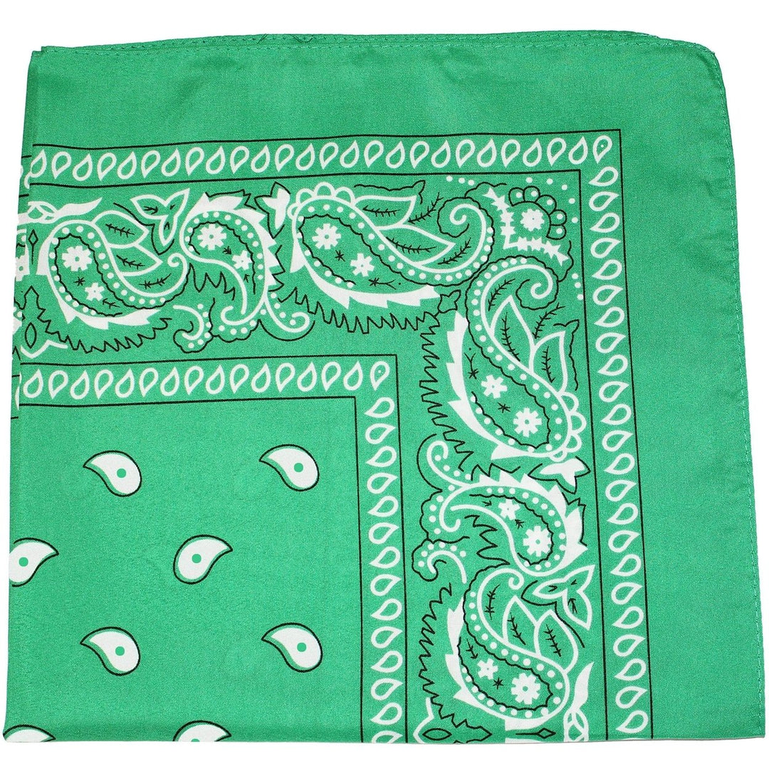 X-Large 27x27 Inch Cotton Paisley Printed Bandana Unisex Party Favor Accessory Image 1